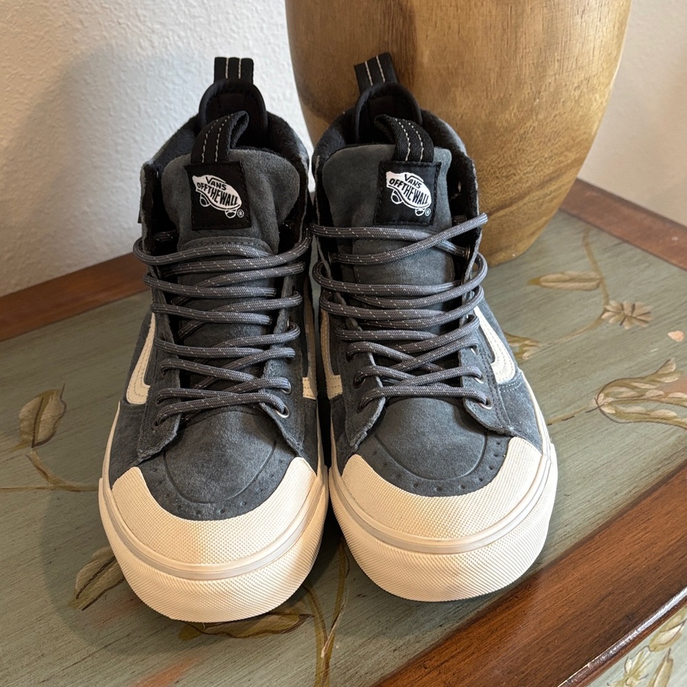 Vans Charcoal and White High-Top Sneakers